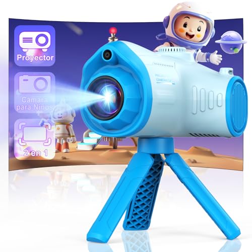 CHAKEYAKE Câmara com fotos infantis com função de projeção, câmara de fotos para crianças 1080P HD com tripé, cartão SD 32G, baterias 2500 mAh, presente para meninas e meninos 3 4 5 6 7 8 9 10 11 122