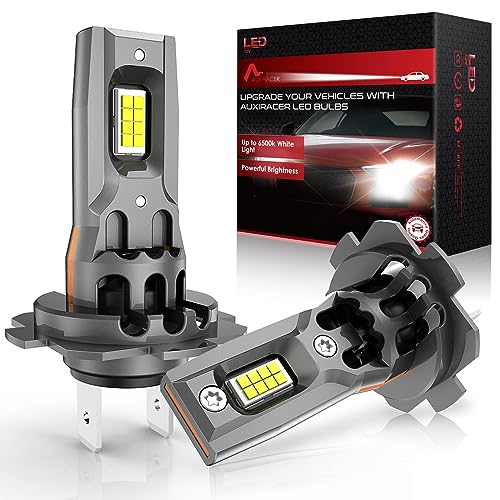 AUXIRACER LED, H7 LED Lâmpada de carro anti-erro Canbus, 100 W 24000 lm, 6500 K 500 % brilho, substituição de lâmpada de halogéneo 1:1, 2 lâmpadas LED H7 (H7 (24000lm))