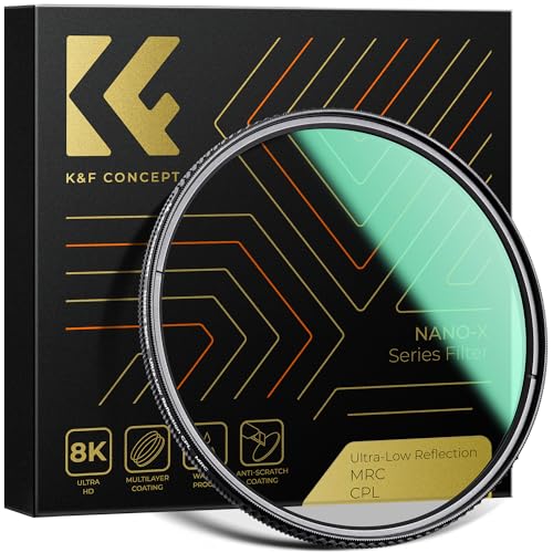 K&F Concept Nano-X Filtro polarizador CPL Reflex ultra baixo HD vidro ótico HD com 28 camadas revestimento nano para alvo 43 mm (série Nano-X)