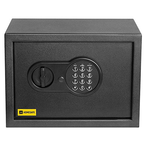 HomeSafe HV25E Caixa forte com código digital - 25 x 35 x 25 cm (HxAxP) - para segurança doméstica, armazenamento, poupança ou dinheiro em dinheiro