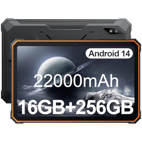 Blackview Active8 Pro Tablet resistente 16 GB RAM 256 GB ROM, Android 14 tablet rugerizado 2,4 K ecrã de 10,36 ', 48 MP+16 MP câmera, bateria 22000 mAh Helio G99/4G Dual SIM/5G WiFi/Face ID/NFC.