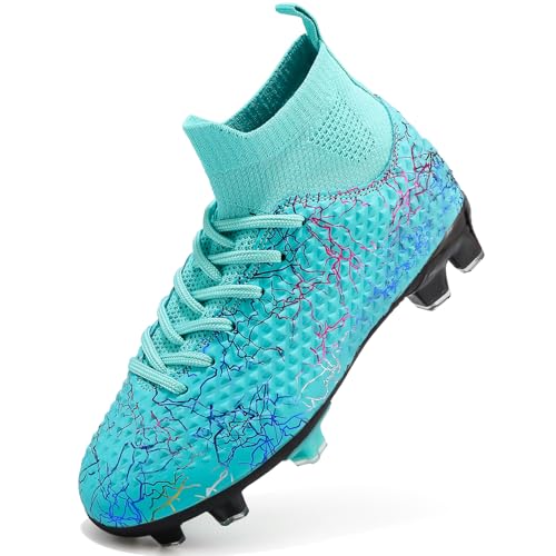 PiDaGlobal Sapatos de futebol criança calçado profissional para treino ao ar livre sapatilhas de futebol com pregos, tacos de futebol adolescentes botas de futebol