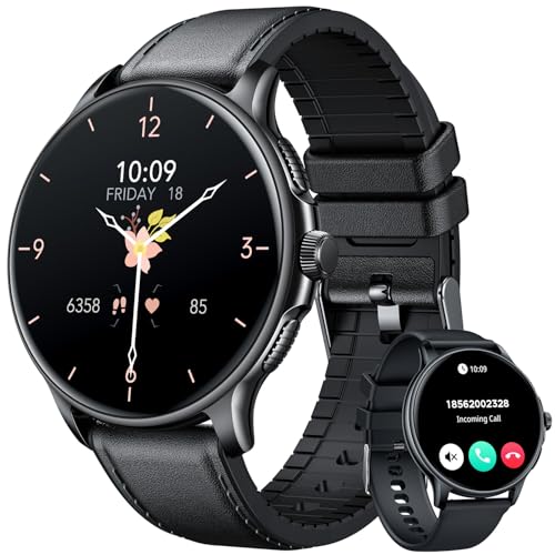 Smartwatch Homem relógio inteligente com chamadas - 1,43" redondo AMOLED pulseira de atividade pulsómetro tensão arterial sono podómetro desportivo Smart Watch Men IP68 impermeável para Android iPhone