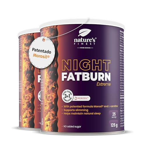 Nature's Finest Night Fatburn Extreme - Queimadoras potente para o emagrecimento rápido e eficaz - perder peso com morosil, L-carnitina e valeriana