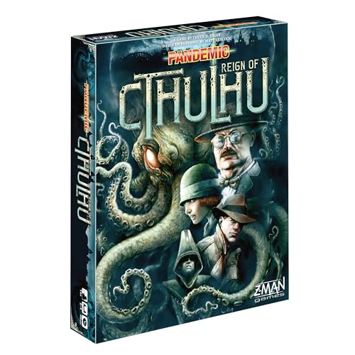 Z-Man Games , Pandemic Reign of Cthulhu, Board Game, Idade 14 +, For 2 a 4 Players, 40 minutos Playing Time