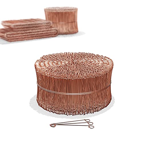 Heimfleiss® Fio de atar betão 1,0 x 100-160 mm (1000 unidades) - Fio de cobre de amarrar - fio de ilhós para torcer de arame - fecho de arame para saco