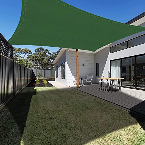 Ankuka Toldo solar, 3 x 4 m, verde escuro, retangular, impermeável, para exterior, 98 % de proteção UV, adequado para jardim, terraço e campismo