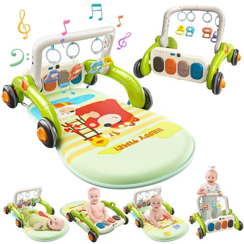 cute stone Tapete jogos bebés com piano, tapete de atividades para bebés de 0 a 12 meses, andador de aprendizagem meninos e meninas, centro de atividades musicais, tapete a barreira do recém-nascido