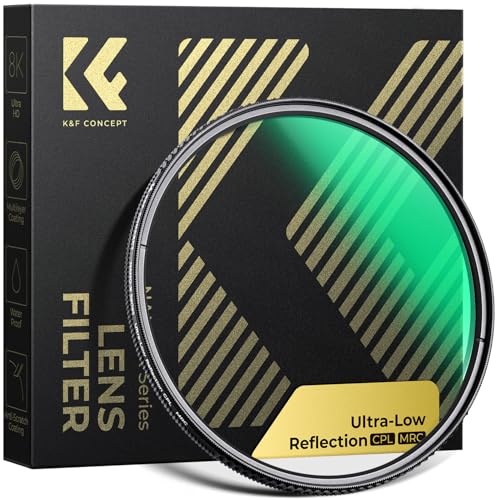 K&F Concept Nano-Xcel Filtro polarizador CPL Reflex ultra baixa HD vidro ótico HD com 28 camadas revestimento nano para alvo 49 mm