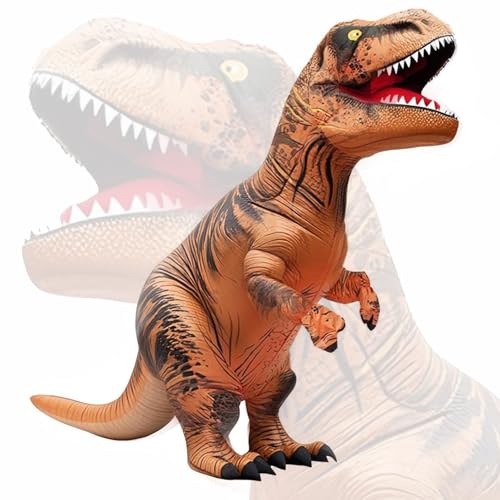 Eayaele Fato dinossauro adulto insuflável T-Rex - fato de carnaval, Halloween, festas - tamanho único, fácil de usar