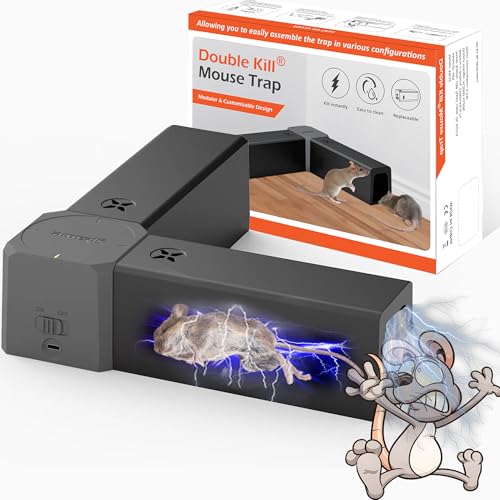 Armadilhas elétricas para rato, Jkevow armadilha ratos 2000 V voltagem potente para matar ratos ao instante, mata ratos potente para interior, cozinha - eficaz em rato pequeno