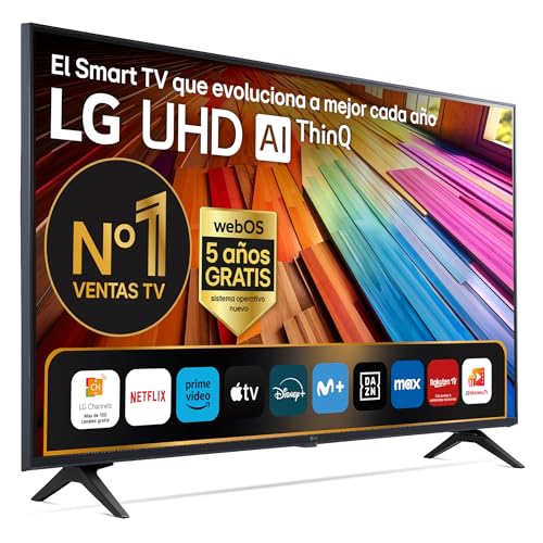 LG 43UT80006LA 43", UHD 4K, Série UT80, Smart TV, WebOS24, Processador a5, HDR10, Dolby Digital Plus, SmartTV, 3840x2160, preto
