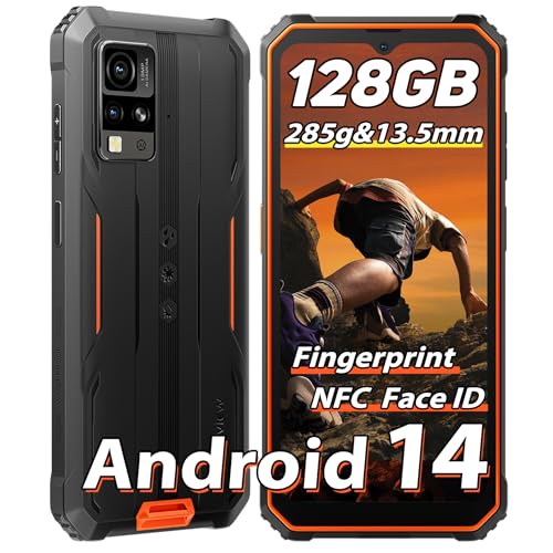 Blackview BV4800 Pro Android 14 telemóvel resistente, 12 GB+128GB-TF 2TB, Octa Core, 6,56" vidro Corning Gorilla, 5180 mAh, 16 MP+8 MP, telemóvel rugerizado 4G, IP69K/GPS/modo GPS/GPS/G. Luva/OTG