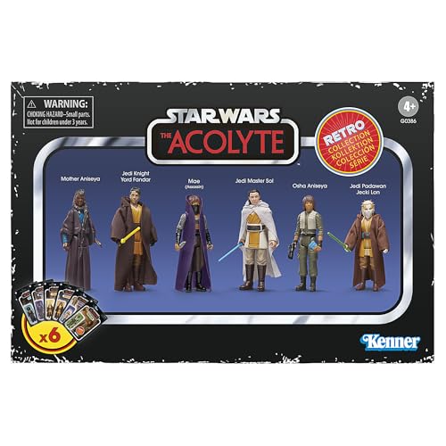 Star Wars Coleção retro, The Acolyte, conjunto múltiplo de 6 figuras de ação de 9,5 cm
