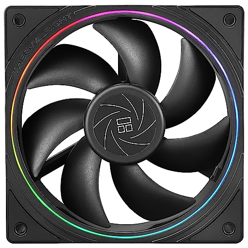 Thermalright TL-S12 Ventilador de CPU PWM, efeito luminoso com abertura fina, conector PWM de 4 pinos, ventilador de computador com abertura ARGB, velocidade de 1500 rpm, ventilador de refrigeração