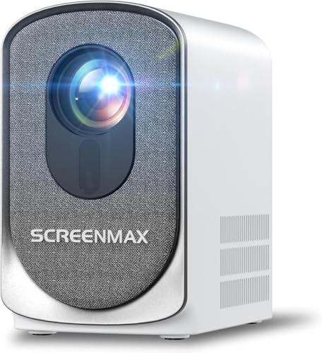 Mini projetor portátil SCREENMAX C7 WiFi 6 Bi-Bluetooth, 1080P suporte foco eletrónico home cinema mini projetor compatível com iPhone/Android/TV Stick