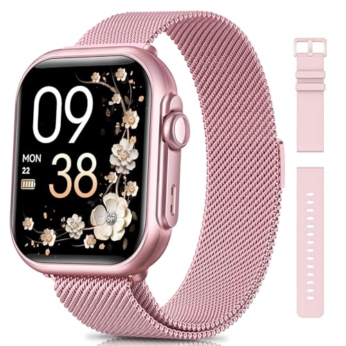 SWGOTA Relógio inteligente mulher com 1000 mAh bateria grande, automonomia ultra longa 100 dias, 1,83" Smartwatch chamadas 24H pulsómetro/SpO2/sonho, 120 + desporto, 5ATM podómetro calorias iOS AAA