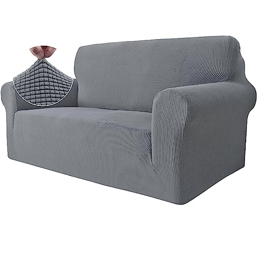 Ystyle Capa para sofá de 2 lugares, capas elásticas ajustáveis para sofá, protetor de sofá gatos riscos e cães animais de estimação, capa de sofá com apoios de braços antiderrapante antimanchas,