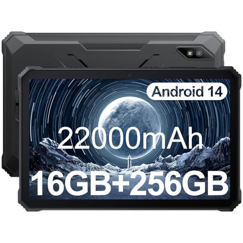 Blackview Active8 Pro Tablet resistente 16 GB RAM 256 GB ROM, Android 14 tablet rugerizado 2,4 K ecrã de 10,36 ', 48 MP+16 MP câmera, bateria 22000 mAh Helio G99/4G Dual SIM/5G WiFi/Face ID/NFC.