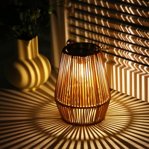 Lanternas solares exteriores, KagoLing 1 candeeiros solares exteriores de tecidos à mão luz solar exterior jardim IP65 impermeável adequado para decorações de Natal presentes de pátio e varanda