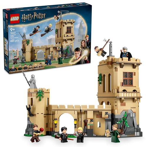 LEGO Harry Potter Castelo de Hogwarts: Aula de voo e quadribol com 6 minifiguras Inc. Draco Malfoy e Professora McGonagall para o dramatização, brinquedo para meninos e meninas de 9 anos ou mais 76447
