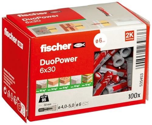Fischer Duopower, buchas e parafusos
