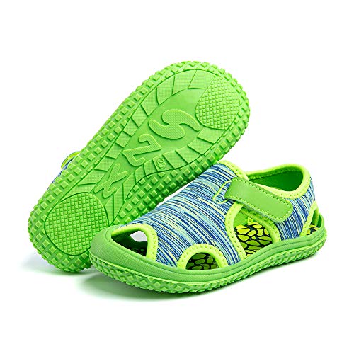 Hitmars Sandálias menino menina verão sandálias desportivas praia sapatilhas antiderrapantes caminhadas piscina rosa púrpura azul cinzento verde EU 21-31