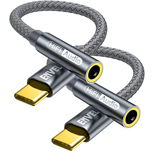 Adaptador de auriculares USB C para fêmea de 3,5 mm, cabo de áudio tipo C para auxiliar compatível com Samsung Galaxy S22 S21 S20 Ultra S20+, iPad Pro 2021/2020/2018, Google Pixel 6/5
