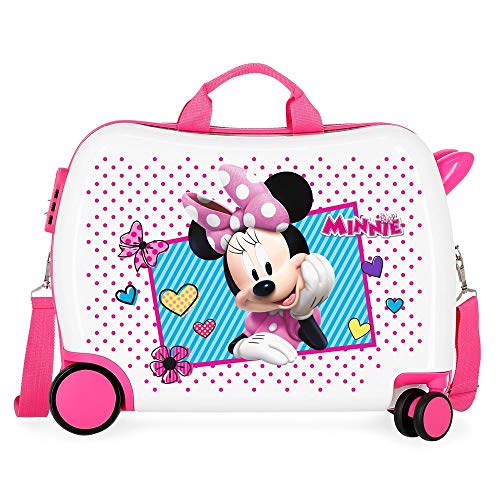 Malas 2, Fúcsia, Maleta infantil 360º, Minnie Joy