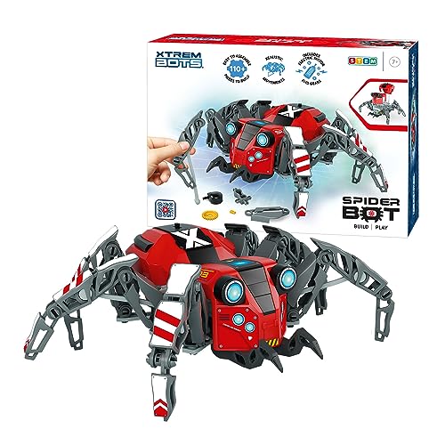 Xtrem Bots Spider BOT - Robotica para crianças, kit de robótica 7 anos | brinquedo robot 110 peças | brinquedos para crianças | robô | fácil de montar