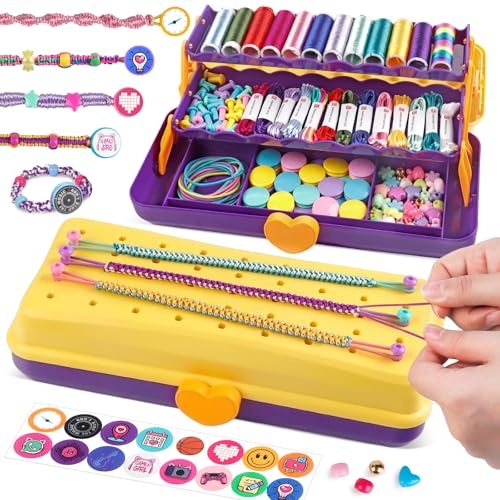 TingingYuli Kit para fazer pulseiras de amizade para meninas, trabalhos manuais para meninos, fabricante de pulseiras de fio DIY, brinquedos para meninas, presentes de Páscoa e aniversário para
