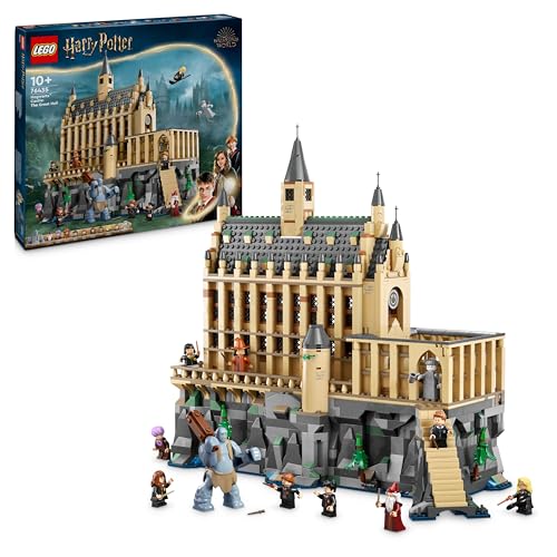 Lego Harry Potter Castelo de Hogwarts: Grande sala de jantar da escola de bruxos de brinquedo, 11 minifiguras incluídas Hermione Granger e Ron Weasley, presente para meninos e meninas de 10 anos ou