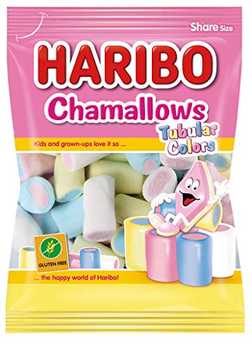 Haribo Chamallows Tubular cores espumas doces, 250 g
