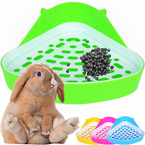 MINGZE Casa de banho para animais de estimação, caixa de areia de canto de Potty Trainer, para ratos pequenos, hamsters, cobaias (cores aleatórias) 1