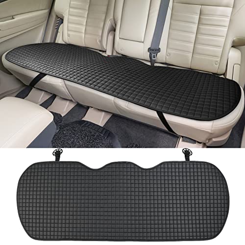 ZATOOTO Almofada assento de carro, 1 peça PU couro impermeável carro capa protetora para assento traseiro, antiderrapante e confortável, preto