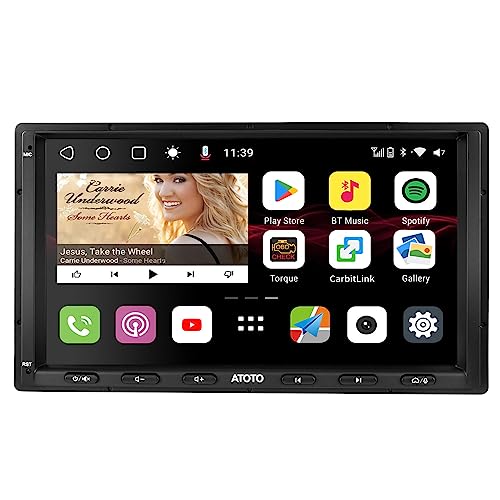 ATOTO S8MS Rádio de 7 polegadas 2 DIN Android 4G+32G, CarPlay sem fios e Android Auto sem fios, LTE 4G incorporado, rastreamento GPS, Bluetooth duplo, Mirrorlink, HD LRV, SCVC, S8G2A74MS