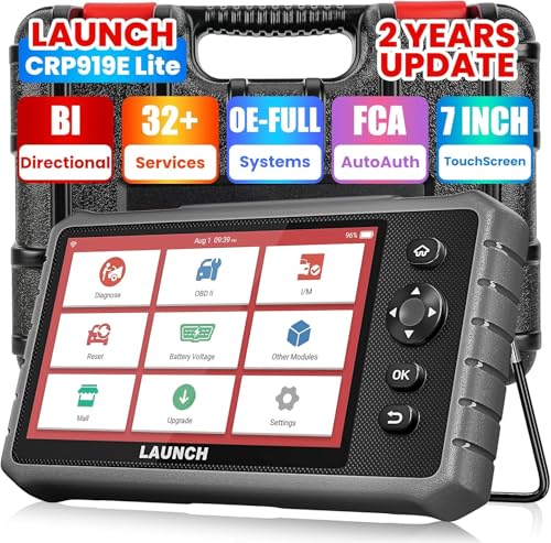 LAUNCH CRP919E Lite OBD2 Máquina diagnóstico carro multimarca de sistema completo 32 função de reinicialização scanner com controlo bidirecional Reset óleo FCA FAP DPF codificação ECU 2 anos