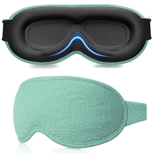 Gritin Anti-face para dormir para mulher e homem, máscara de dormir anti-luz sem pressão ocular - design ergonómico 3D para pestanas e movimentos oculares, ultra suave e confortável Sleep Mask