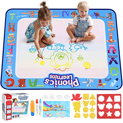 EUCOCO Pintura a água Mat infantil, jogos educativos, presente de aniversário, Natal, brinquedos para bebés e crianças de 1 a 5 anos