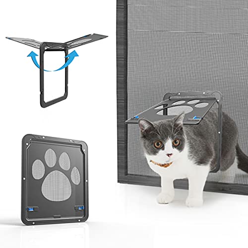 NAMSAN Conjunto de rede mosquiteira para porta de gato, fácil de montar, abrir e fechar sem problemas, íman fechado (24 cm x 29 cm)