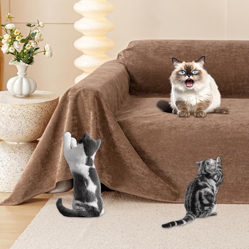 Loiion Protetor para sofá para gatos, capa para sofá de 2 lugares, capa impermeável para sofá, raspador de gatos, sofá, protetor de sofá para gatos, riscos e cães de estimação, antiderrapante,
