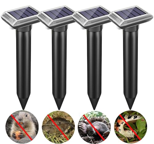 Repelente ultrassónico para topos, repelente solar para topos, 4 peças, repelente para repelente de topos, repelente para topos, repelente para topos, repelente para topos, repelente para topos