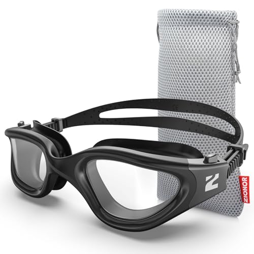ZIONOR Óculos de natação óticos, G1MS à prova de fugas e anti-embaciamento, lentes de natação profissionais com intensidade/dioptrias, proteção UV para homem e mulher (dioptrias de -2,0 a -7,0)