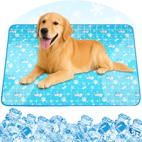 Aisuowa Manta fria para cães e gatos, manta refrescante cão com gel sólido não tóxico, cama fria para gatos, durável, pequenos animais de estimação, médios e grandes