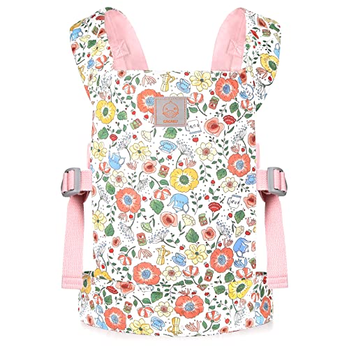 GAGAKU Portador de mu?ecas de BEB¨¦ transportador de animais de peluche para meninas acessório de mu?eca correias ajustáveis para mu?ecas de BEB¨¦ Reborn - rosa Plume