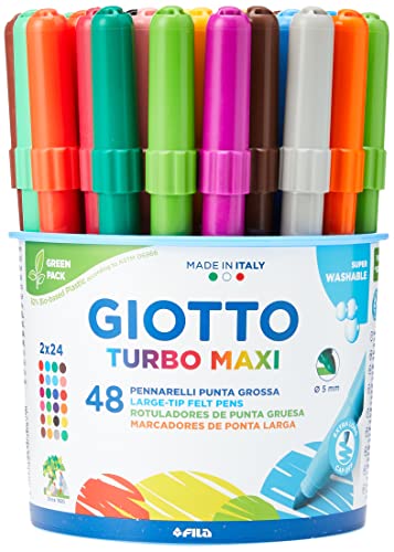 Giotto Marcadores Turbo Maxi, Bote 48 (24 x 2) unidades