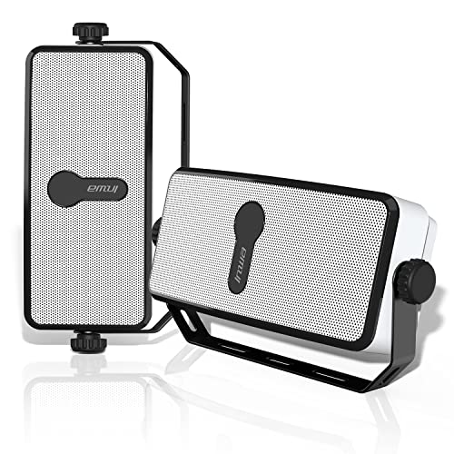 Inwa Altifalante Bluetooth de parede, IPX5, sincronização de 100 altifalantes, ligação ao telemóvel, Echo Dot, adequado para interior / sob o beiro/garagem (2 altifalantes, 20 W, Sync Speaker)
