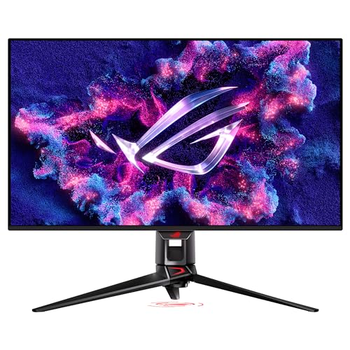 ASUS ROG Swift OLED PG32UCDMZ Monitor de jogos de 32" 4K (3840 x 2160), painel QD-OLED, 240 Hz, 0,03 ms, G-Sync, dissipador de calor, película de grafeno, 99% DCI-P3, USB tipo-C e DisplayWidget Center