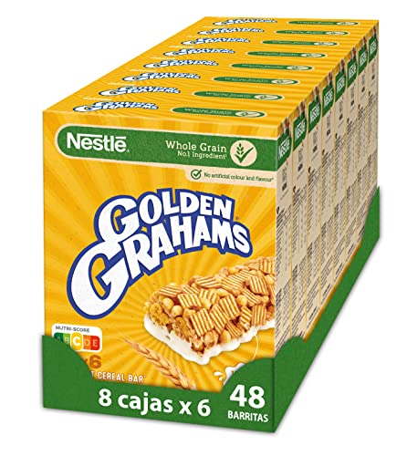 Cereais Nestlé barras Nestlé Golden Grahams - 8 pacotes de 6 barras, total: 48 barras