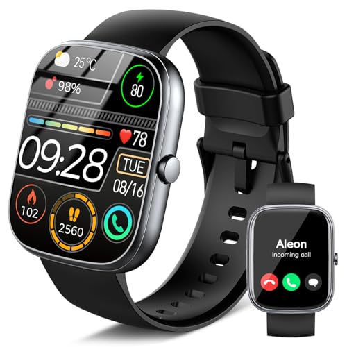 Relógio inteligente homem mulher, 1,91" HD Smartwatch com chamadas Bluetooth, monitor de sono/podómetro, 110 modos desportivos pulseira atividade, impermeável IP68 Smart Watch para iOS Android